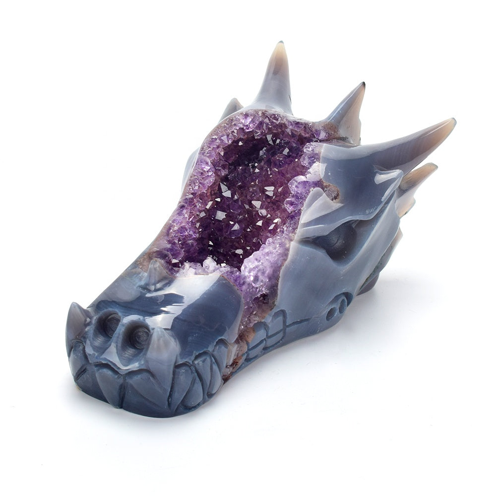 Druzy Agate Dragon Head