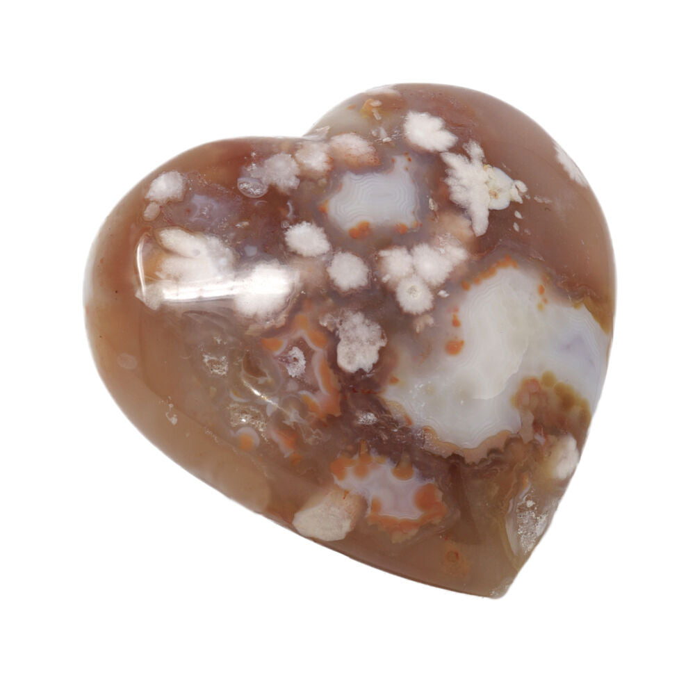 Flower Agate Heart