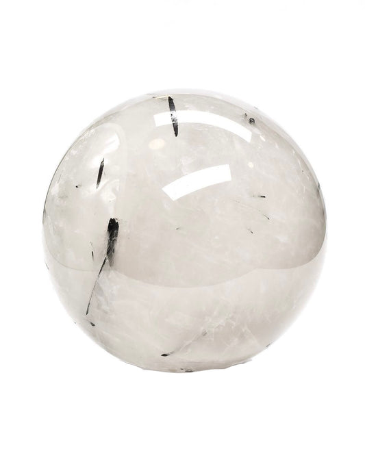 Clear Black Tourmaline Sphere