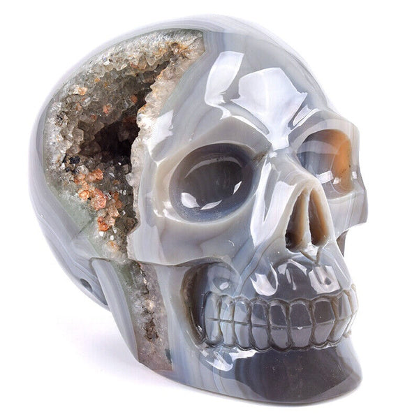 Druzy Agate Skull